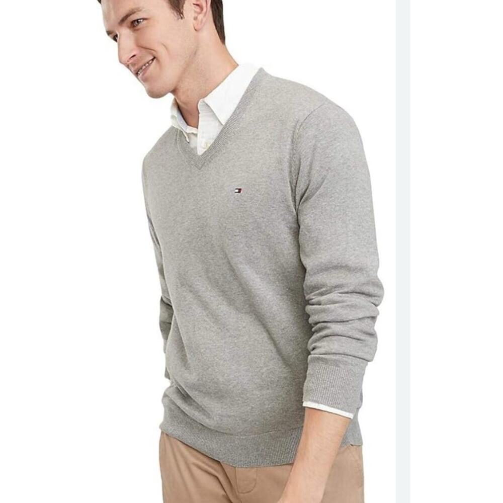 Tommy Hilfiger Gray Sweater Lightweight Long Sleeve Grey Size small men's NWT